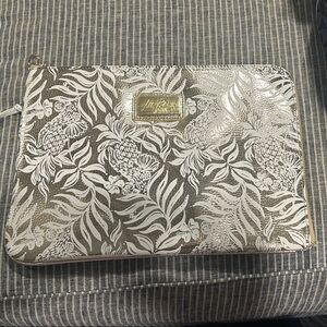 Lilly Pulitzer Gold and White Tropical Laptop Case